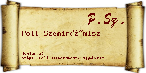 Poli Szemirámisz névjegykártya